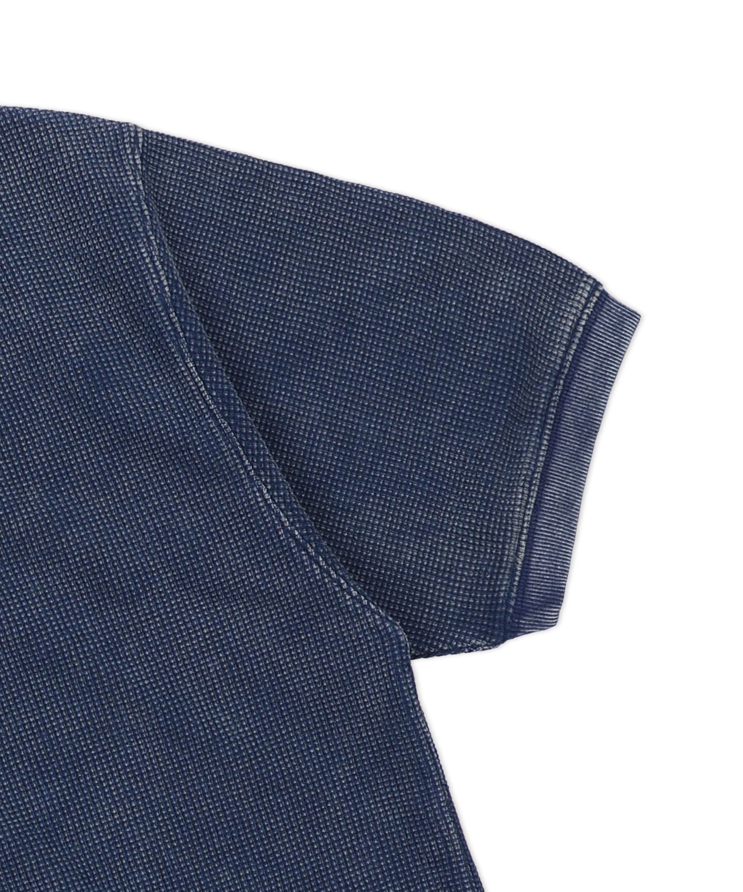 MUSINSA | XTONZ XTT144 Vintage Washed Waffle Henley Neck T