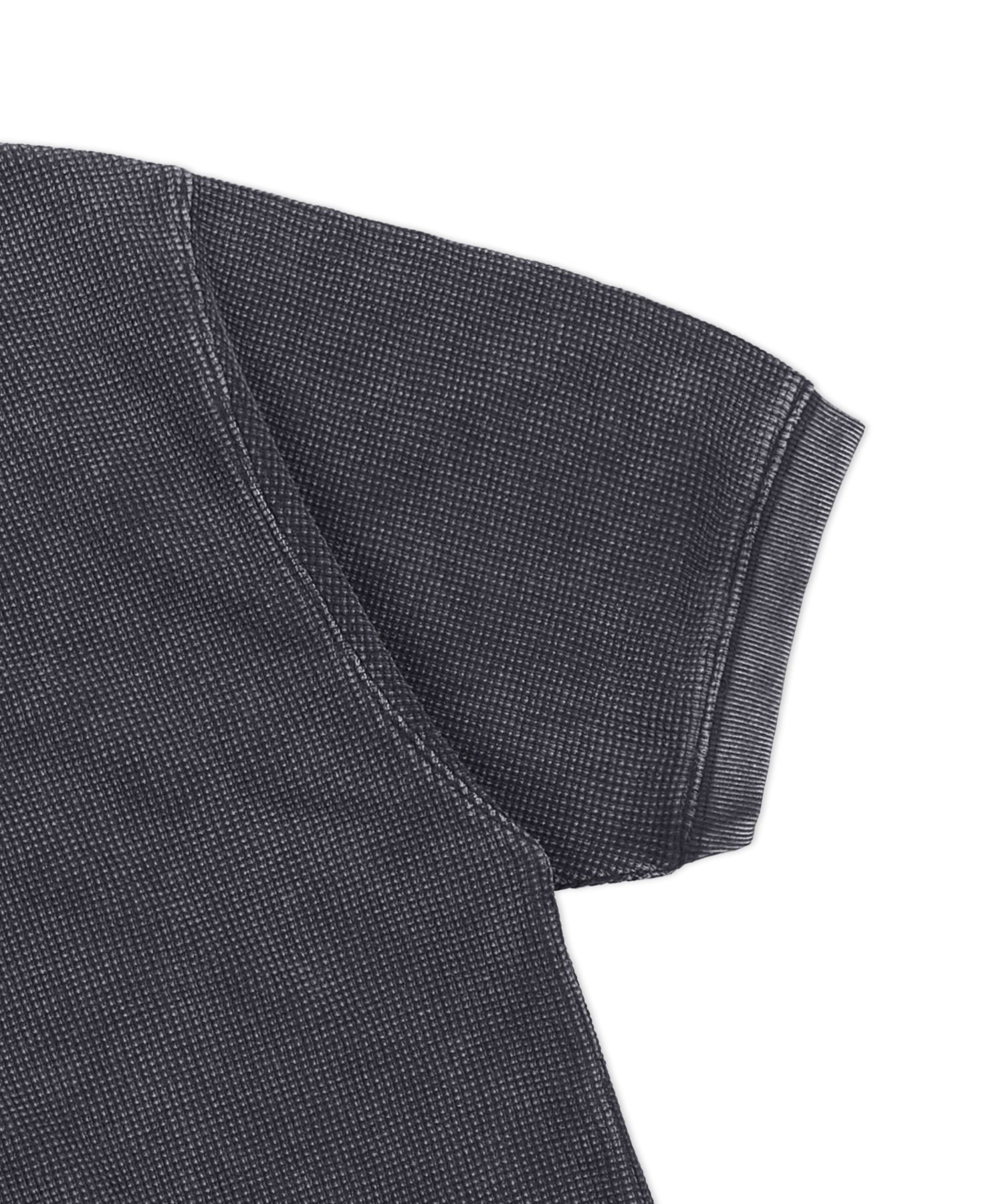 MUSINSA | XTONZ XTT144 Vintage Washed Waffle Henley Neck T
