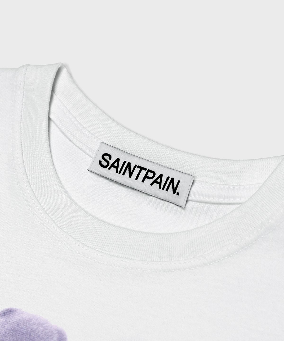 세인트페인(SAINTPAIN) SP 플러피 크롭 반팔티 화이트