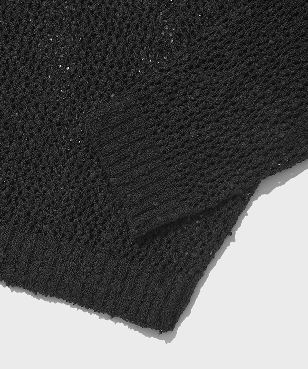 세인트페인(SAINTPAIN) SP 크로스 부클 니트 블랙