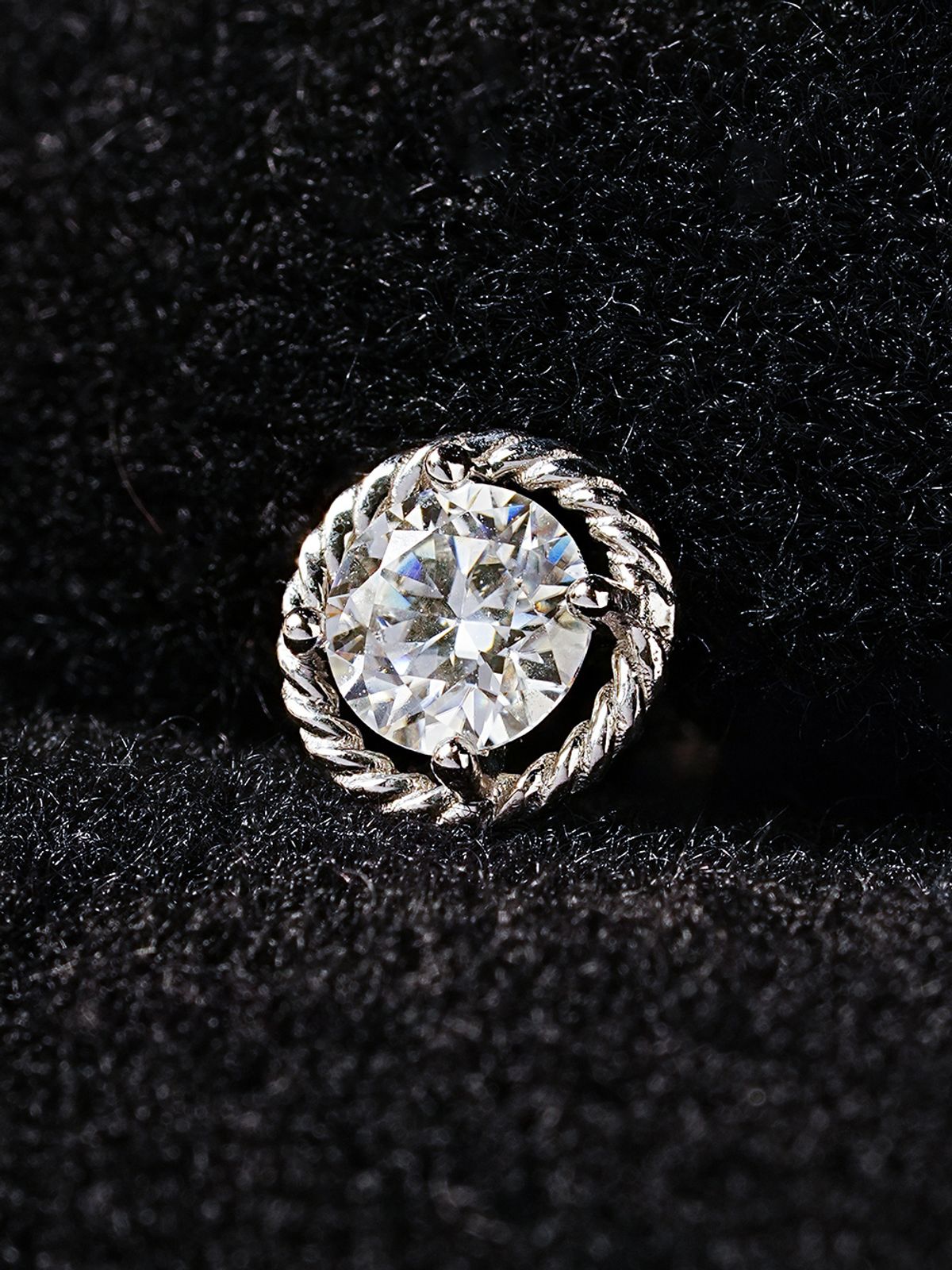 미니멀피어싱(MINIMALPIERCING) 14K 모이사나이트 다이아 엔젤링 피어싱 귀걸이 3부