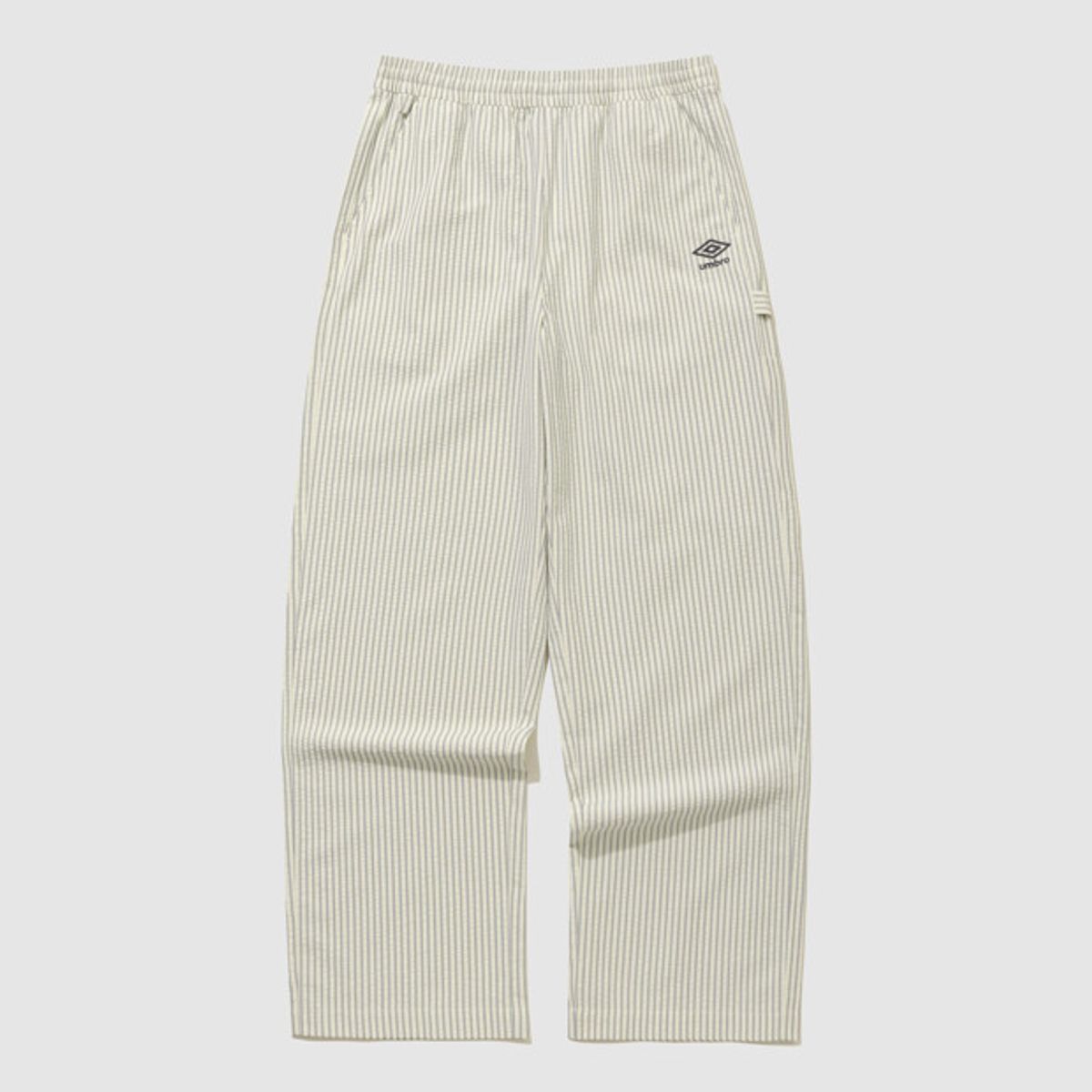 엄브로(UMBRO) 시어서커 와이드 팬츠 스트라이프 화이트(UQ223CPT63)