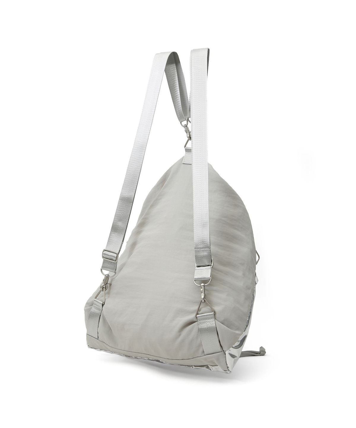 언더컨트롤 스튜디오(UNDERCONTROL STUDIO) 포켓 디테일 탈부착 스트랩 백팩 숄더백 여성 가방 2WAY LAYERED CABBAGE BAG / SILVER METAL LAYER