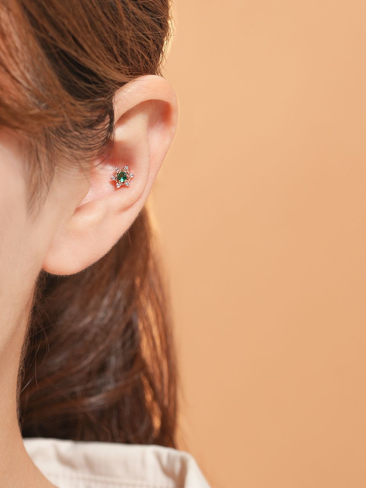 미니멀피어싱(MINIMALPIERCING) 14K 스타라이트 큐빅 피어싱