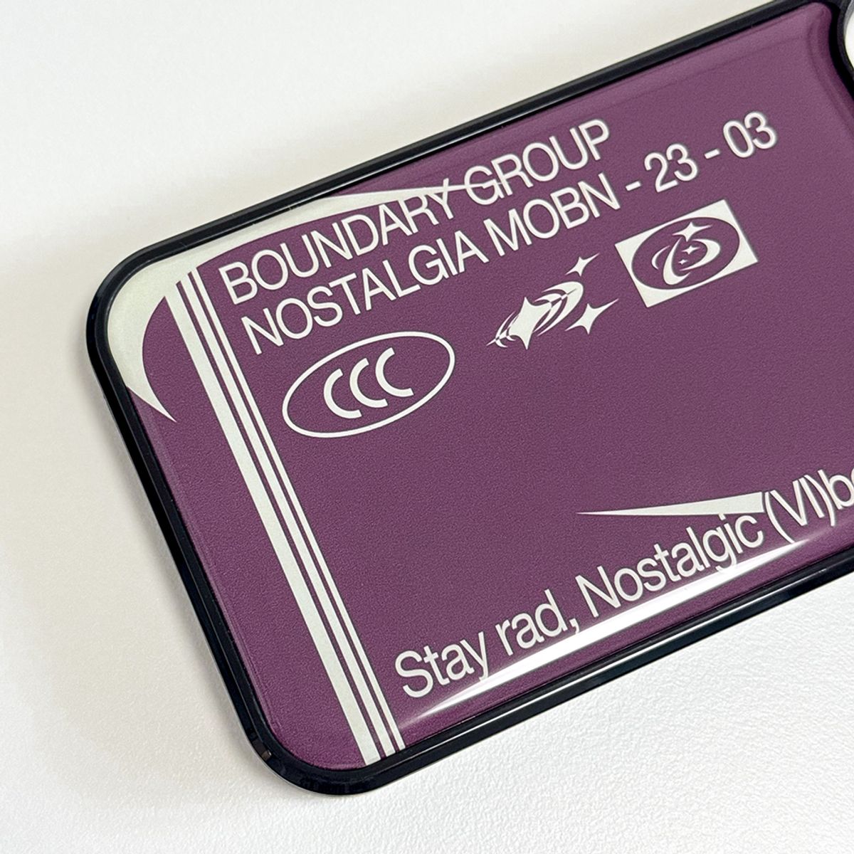 메모리즈바운더리(MEMORIESBOUNDARY) Dusty, Nostalgic Vibes Phone Case (DarkPlum/Ivory)
