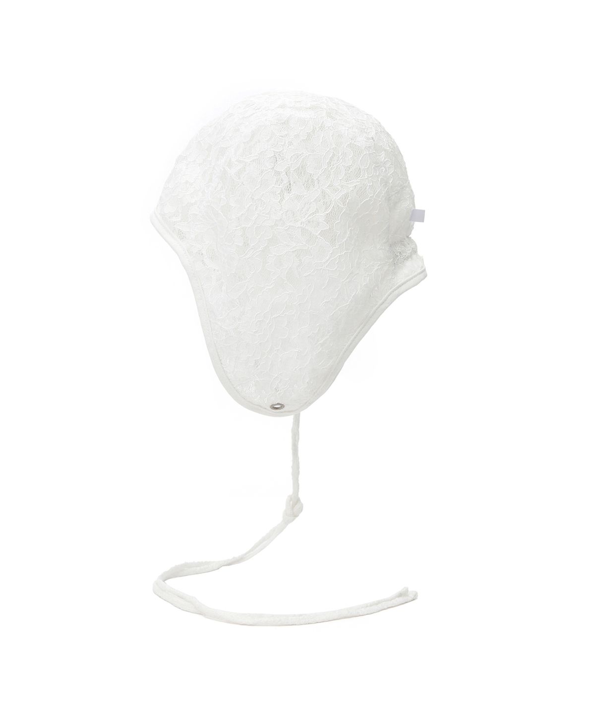 언더컨트롤 스튜디오(UNDERCONTROL STUDIO) 끈 디테일 레이스 이어플랩 여름 항공모 비니 AVIATOR HAT / DOUBLE LACE / WHITE