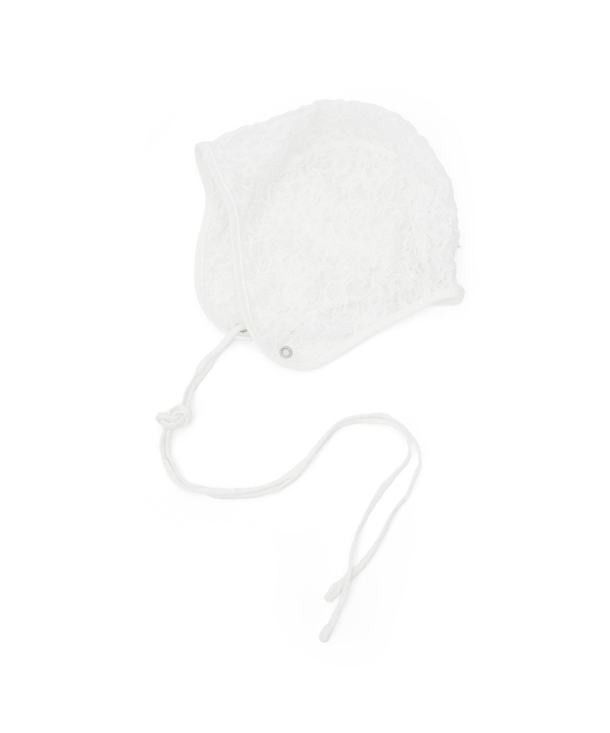 언더컨트롤 스튜디오(UNDERCONTROL STUDIO) 끈 디테일 레이스 이어플랩 여름 항공모 비니 AVIATOR HAT / DOUBLE LACE / WHITE