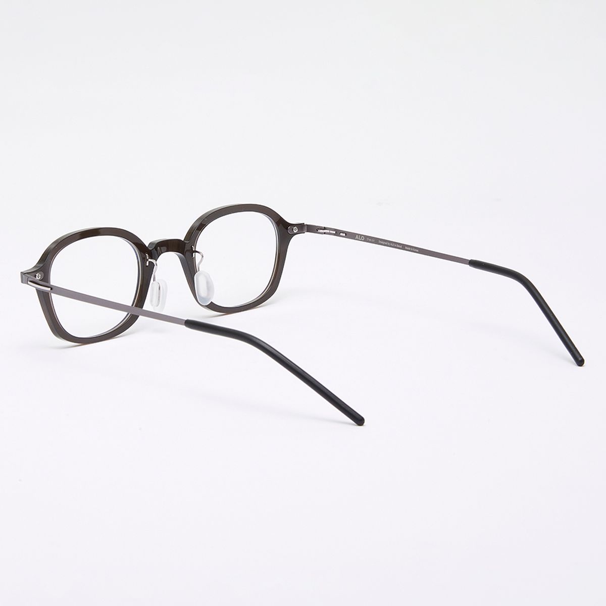 알로아이웨어(ALO EYEWEAR) [The air] AL5509 0910G 오리엔탈 스퀘어 초경량 안경테 블랙 블루라이트 렌즈 선택