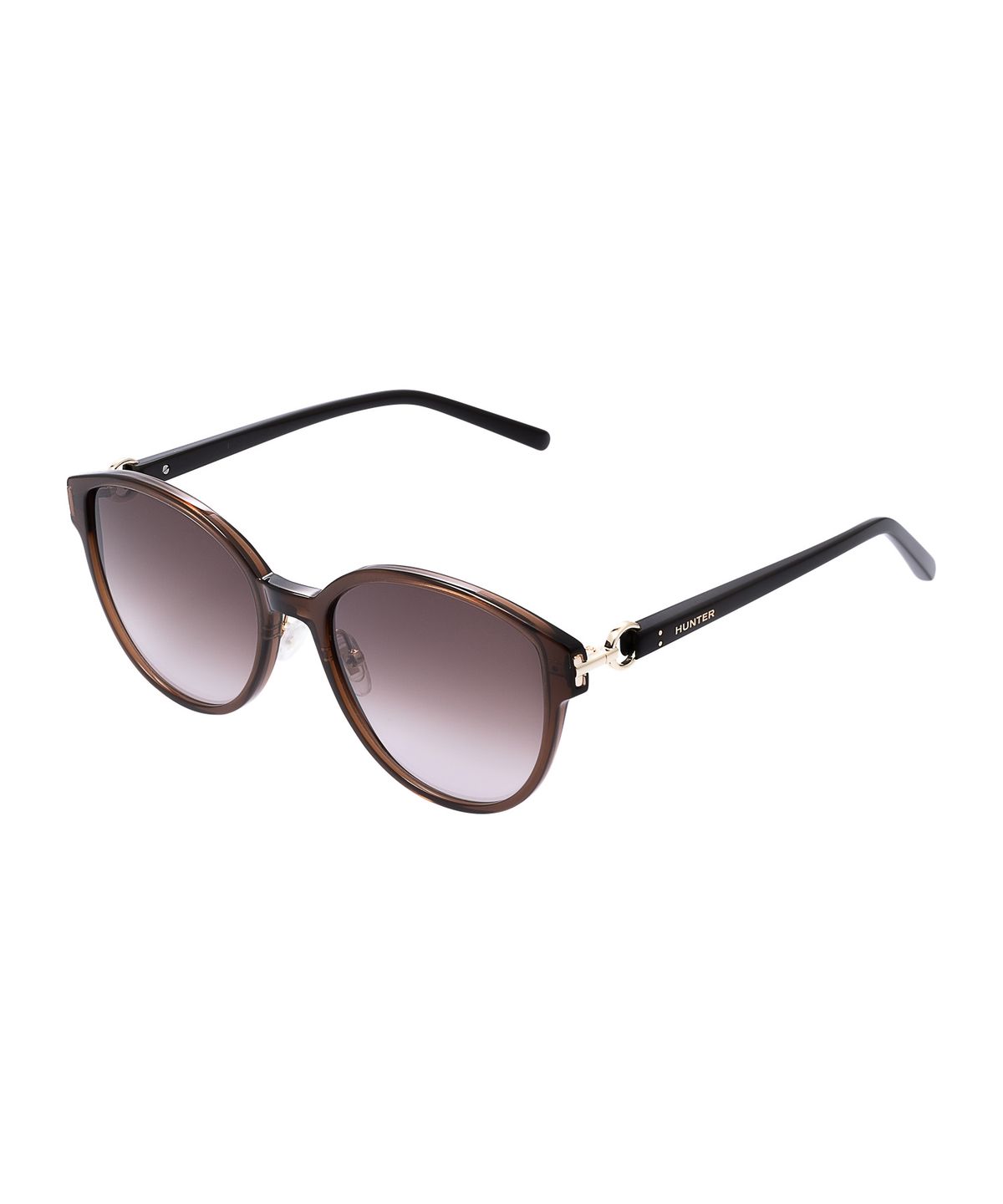 헌터 아이웨어(HUNTEREYEWEAR) [WOMAN] 프론트 앤 템플 주얼리 커넥트 선글라스 - 브라운 HTB14
