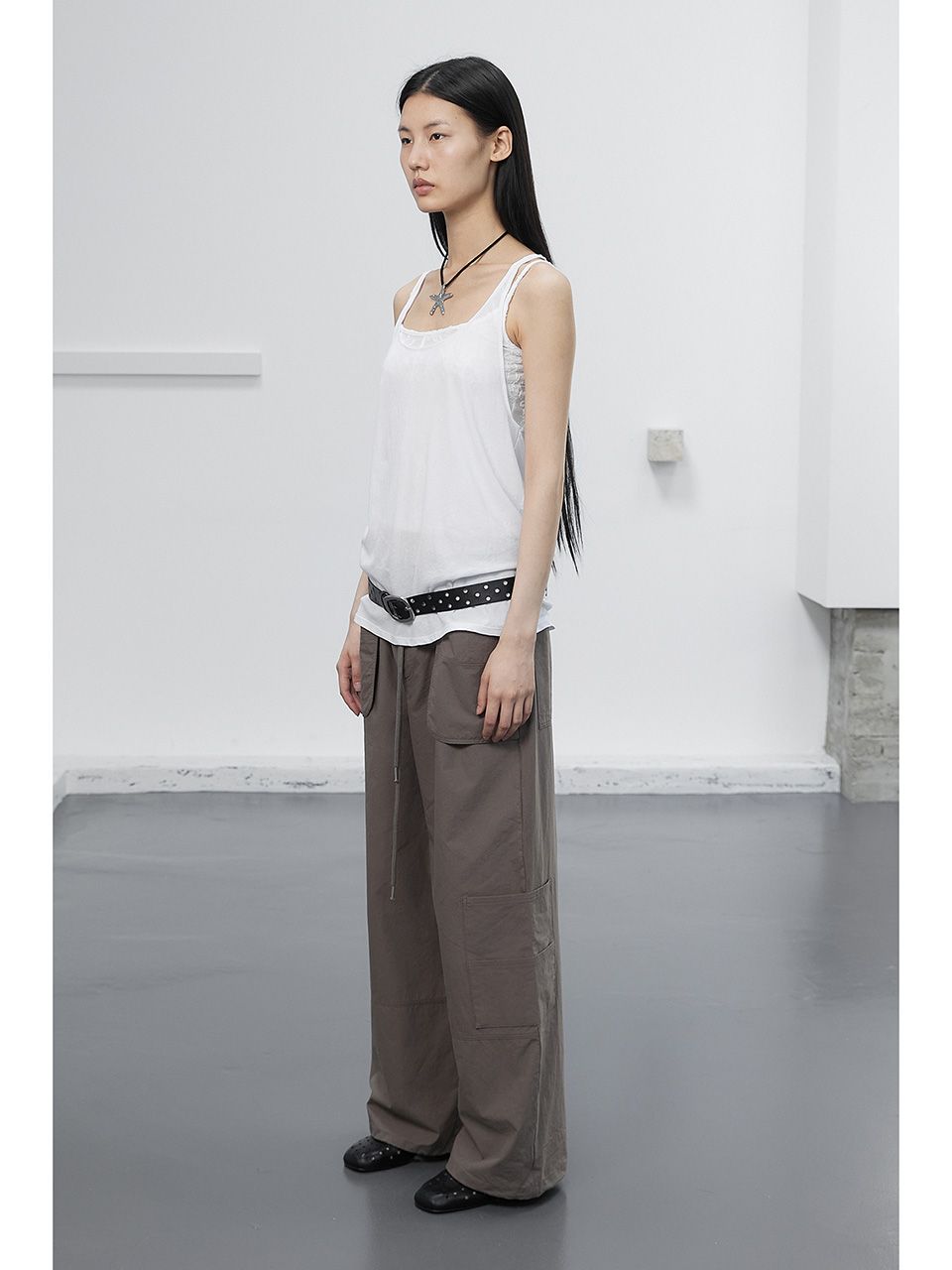 ★CERRIC★POCKET WIDE CARGO PANTS★1839★Brown★韓国★大人気 MUSINSA | CERRIC POCKET WIDE CARGO PANTS / BROWN