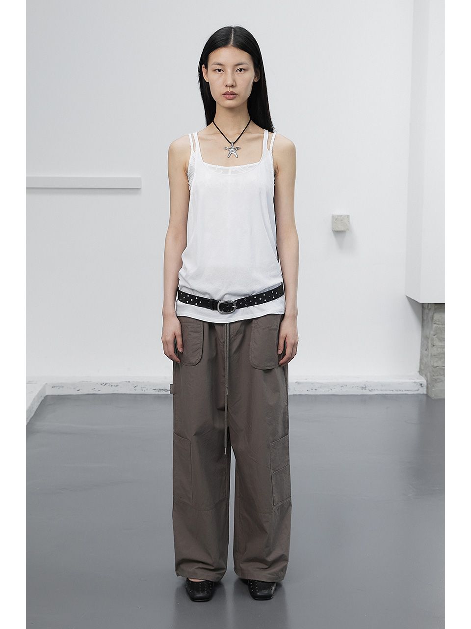 MUSINSA公式 | CERRIC TWO RING HOLE BELT / BLACK