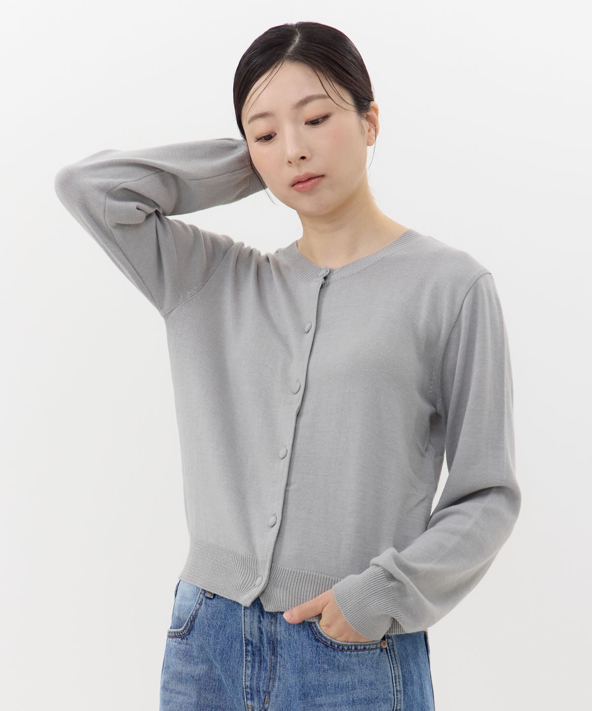 꼼마(CCOMA) CMK03 클레어 가디건 그레이