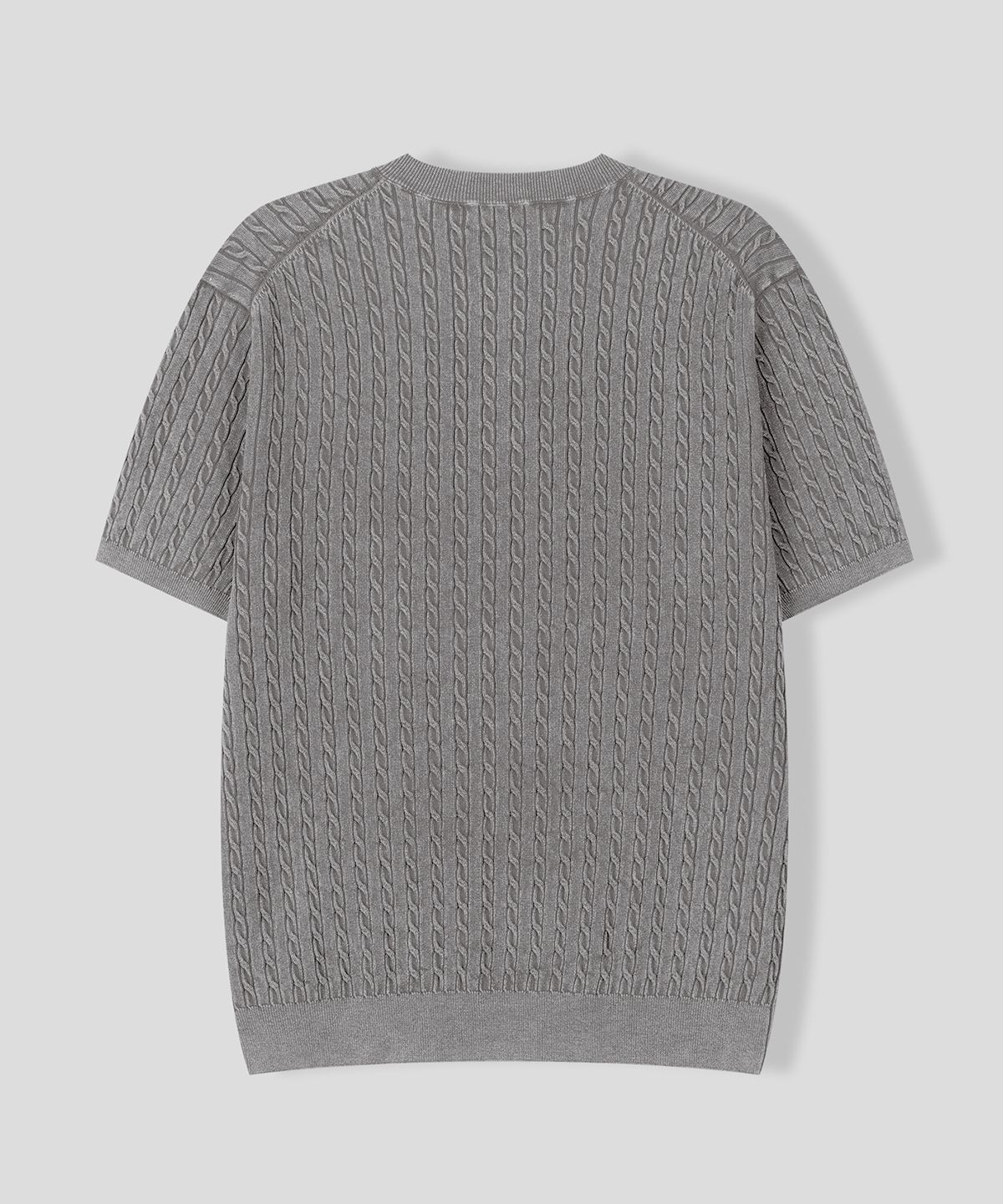 MUSINSA | BLACK MOMENT Summer Twisted Henley Neck Knit Short