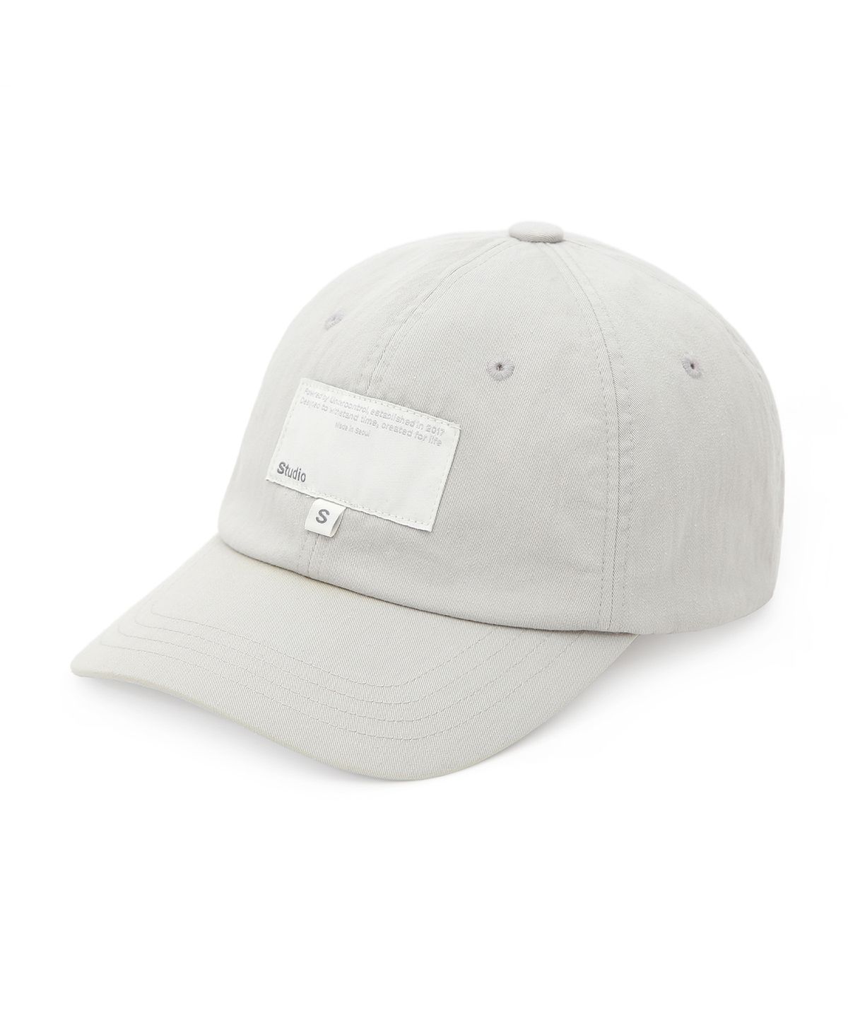 언더컨트롤 스튜디오(UNDERCONTROL STUDIO) 라벨 디테일 볼캡 BALL CAP / S LABEL / WASHED GREY