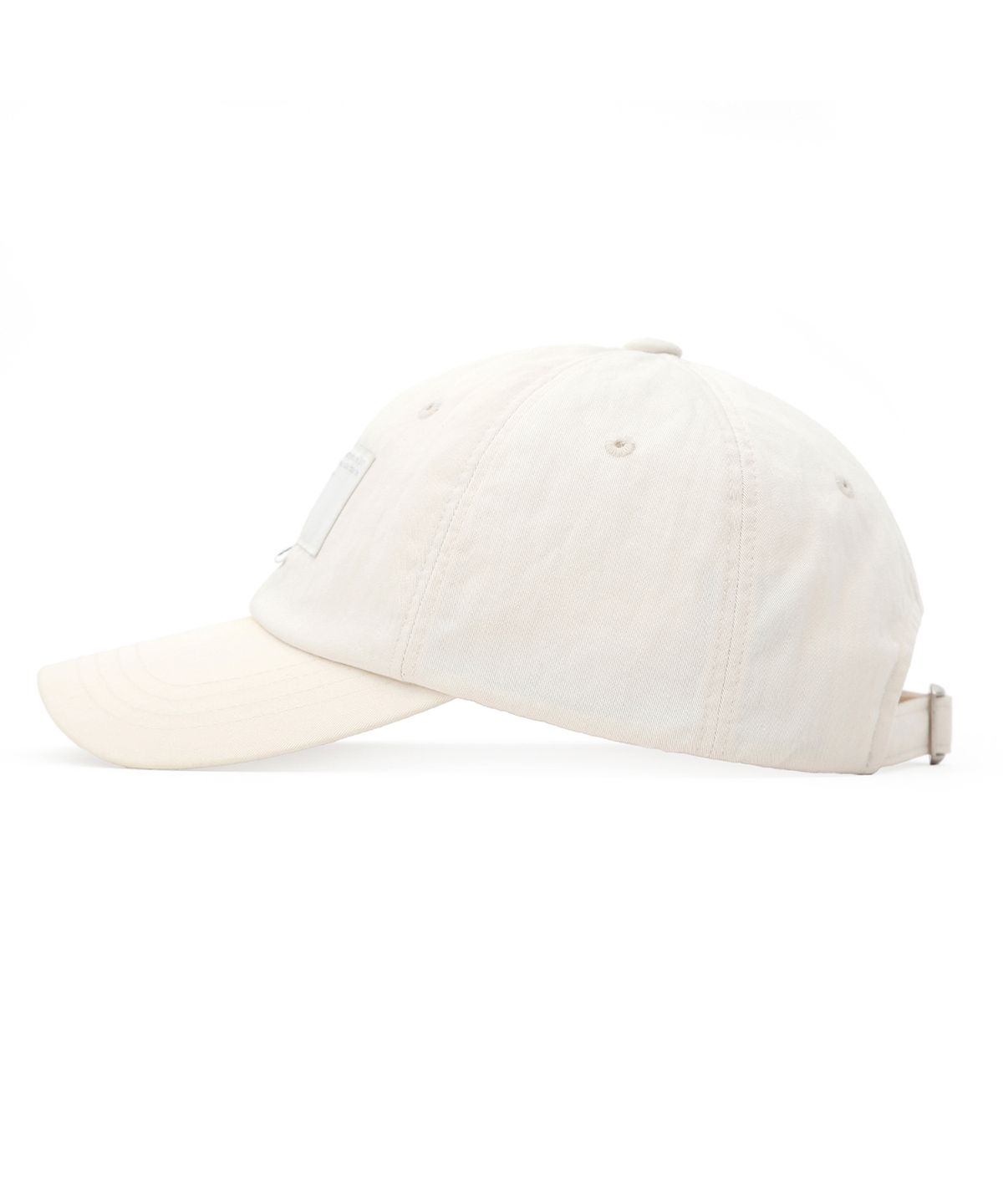 언더컨트롤 스튜디오(UNDERCONTROL STUDIO) 로고 라벨 포인트 워싱 코튼 베이직 볼캡 BALL CAP / S LABEL / WASHED IVORY