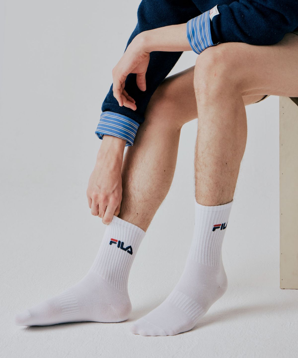 휠라 골프(FILA GOLF) 솔리드 크루 5PACK (3colors)