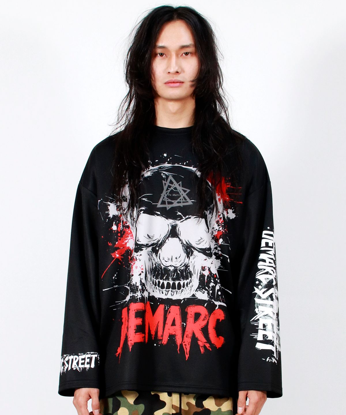 드마크(DEMARC) M PUNK SKULL GRAPHIC OVERSIZE T-SHIRT