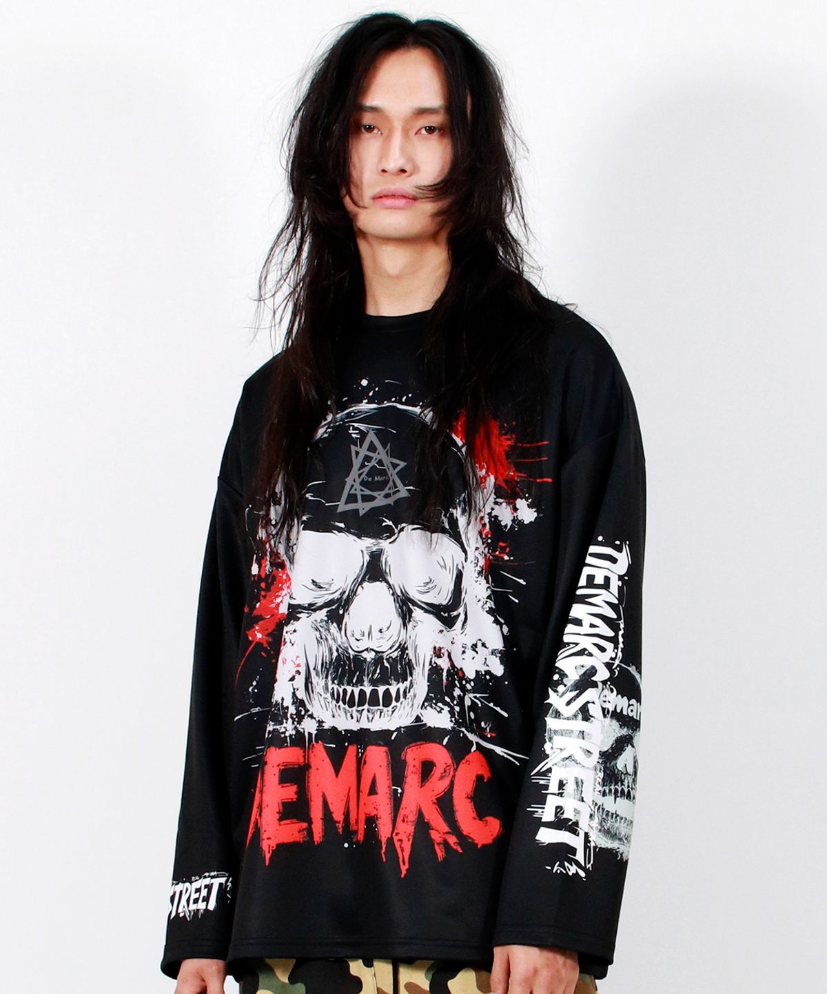 드마크(DEMARC) M PUNK SKULL GRAPHIC OVERSIZE T-SHIRT