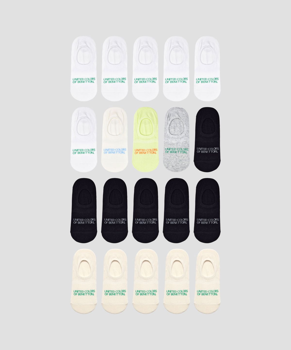 베네통(BENETTON) 심플 페이크 삭스 5족 (3colors)