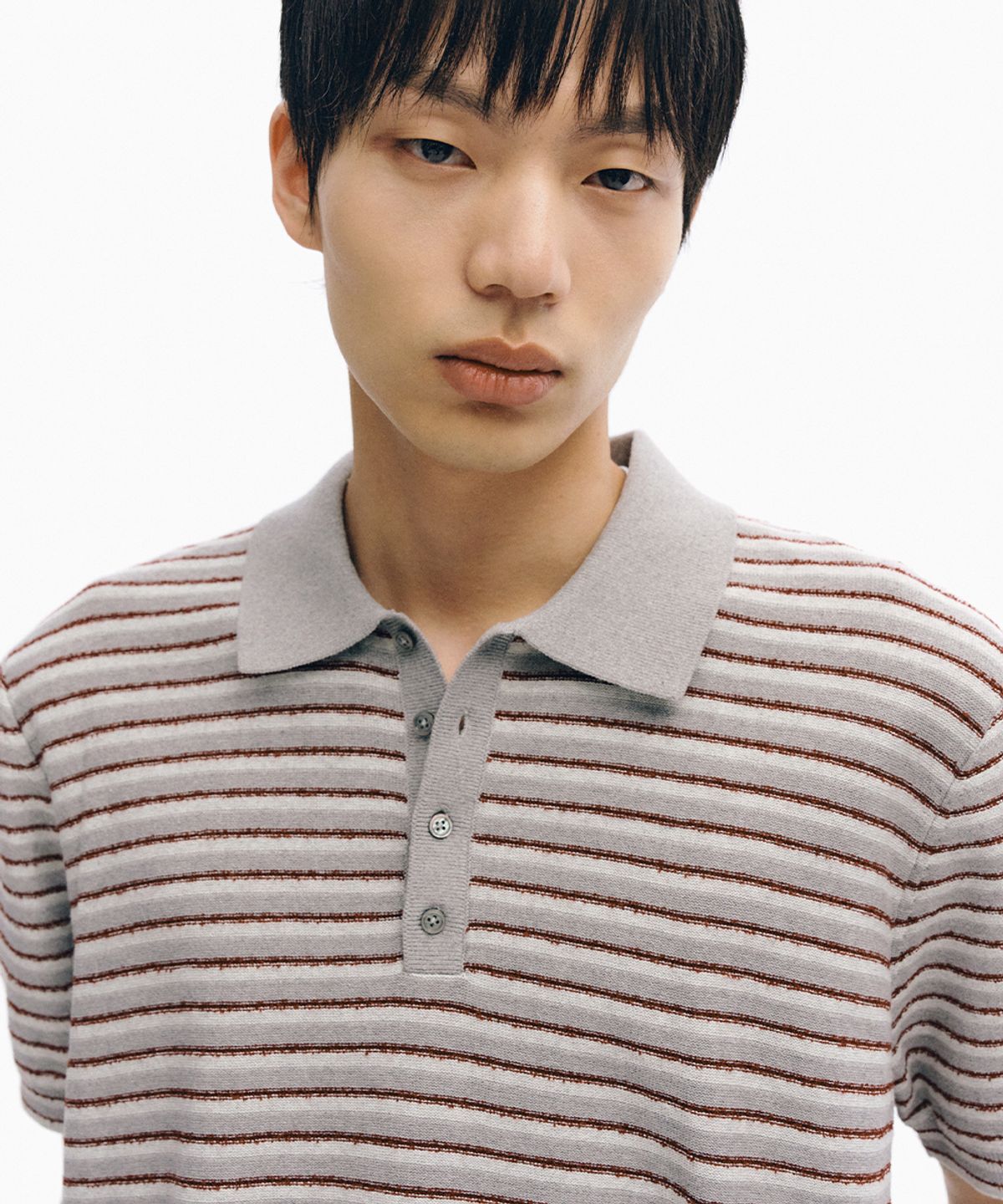 인템포무드(INTEMPOMOOD) 호라이즌 스트라이프 카라 니트_씨블루