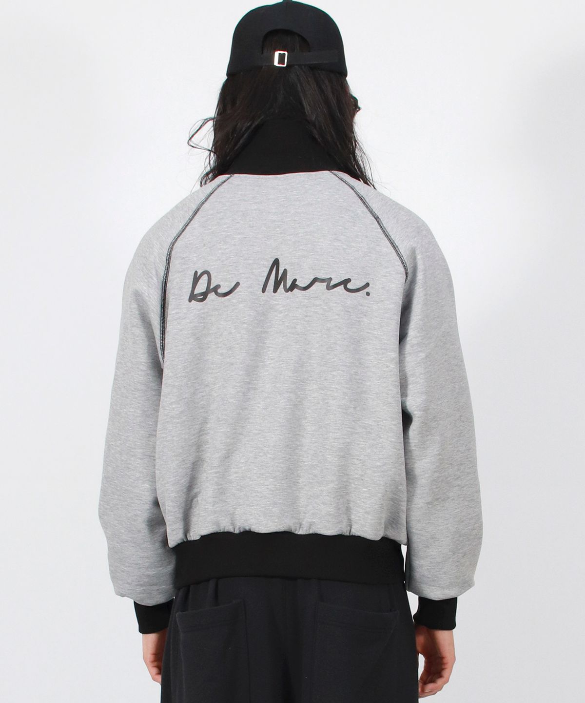 드마크(DEMARC) M COLOR STITCH NEOPRENE LOGO BLOUSON JUMPER GREY
