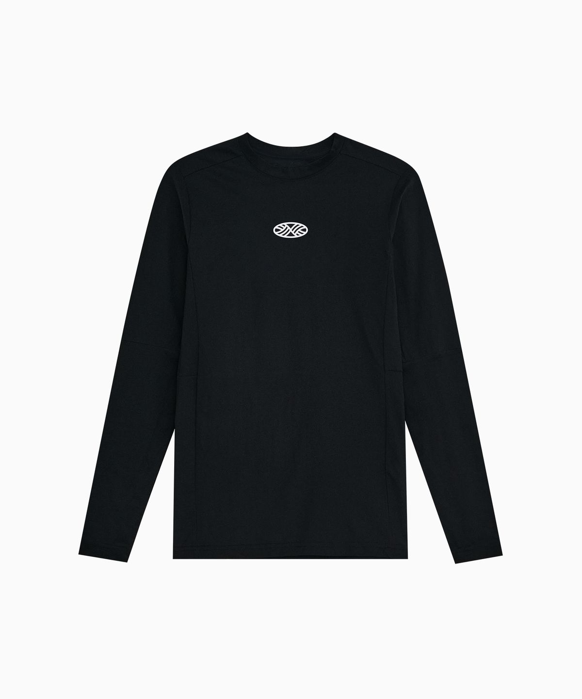 미나수(MENASOO) VENODE Small Track Logo Active Long Tshirts_Black (Tight Fit)