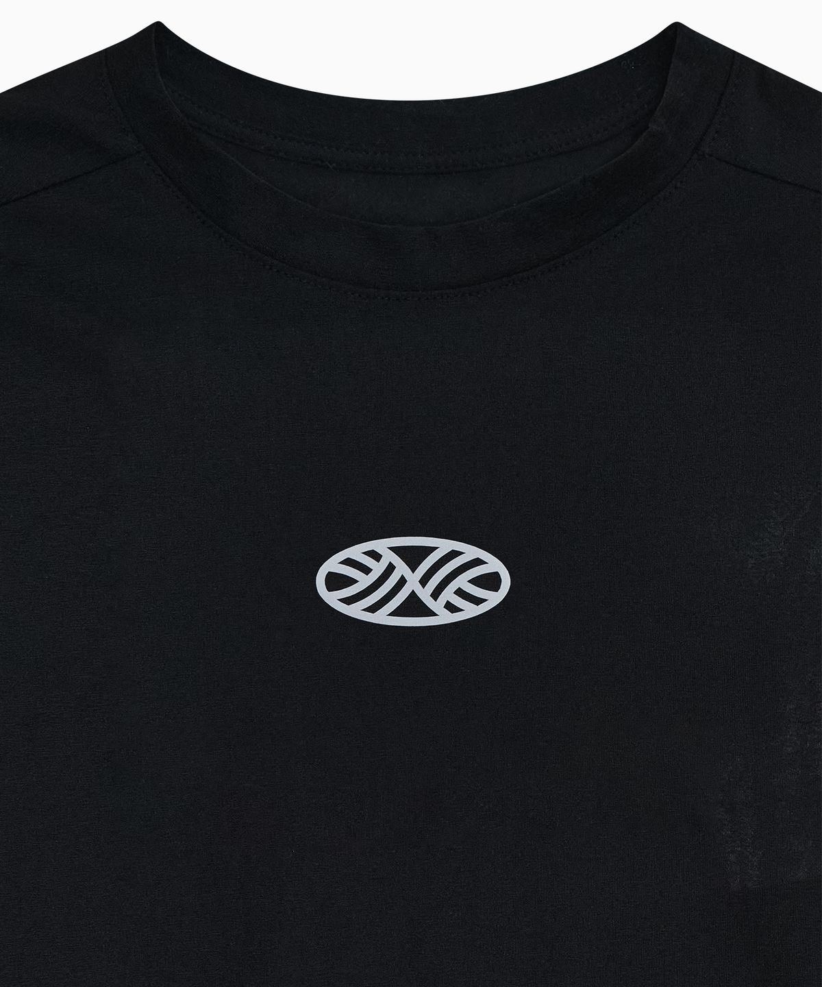 미나수(MENASOO) VENODE Small Track Logo Active Long Tshirts_Black (Tight Fit)
