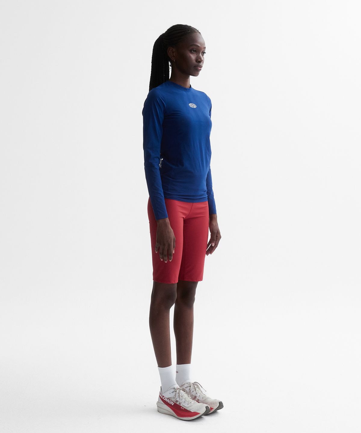미나수(MENASOO) VENODE Small Track Logo Active Long Tshirts_Blue (Tight Fit)