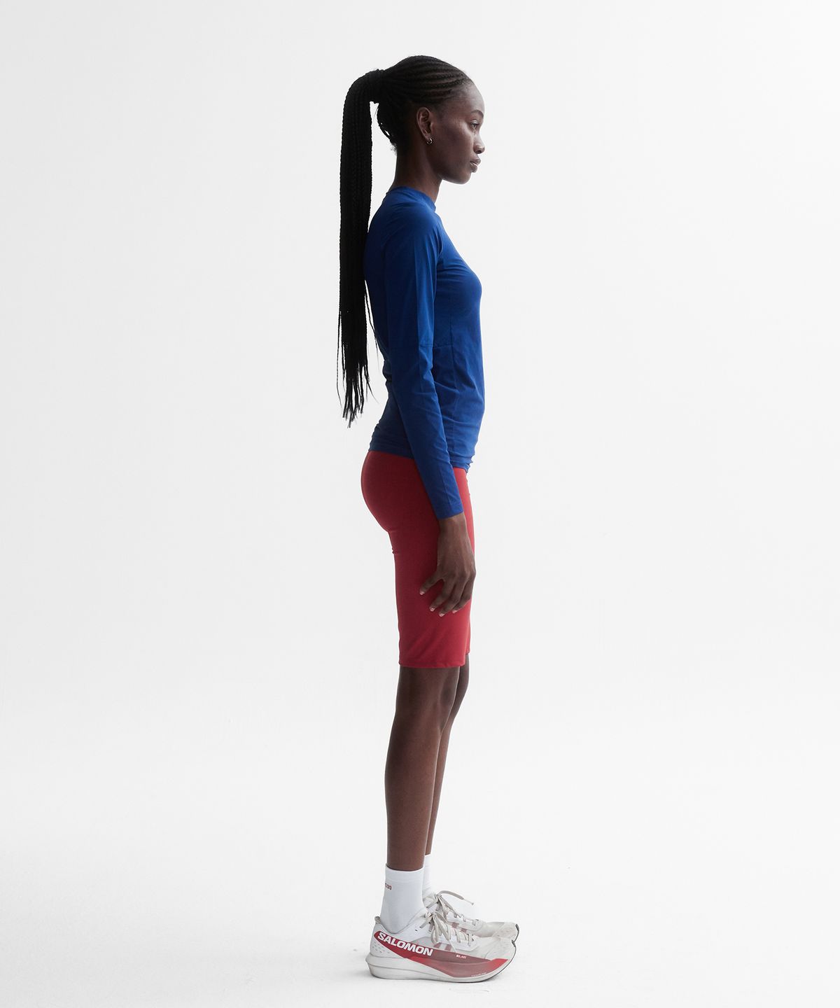 미나수(MENASOO) VENODE Small Track Logo Active Long Tshirts_Blue (Tight Fit)