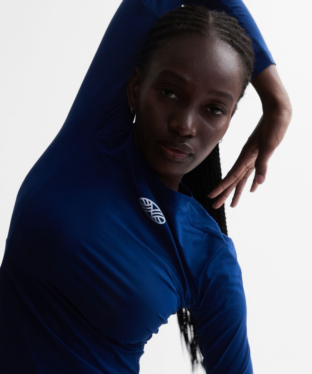 미나수(MENASOO) VENODE Small Track Logo Active Long Tshirts_Blue (Tight Fit)