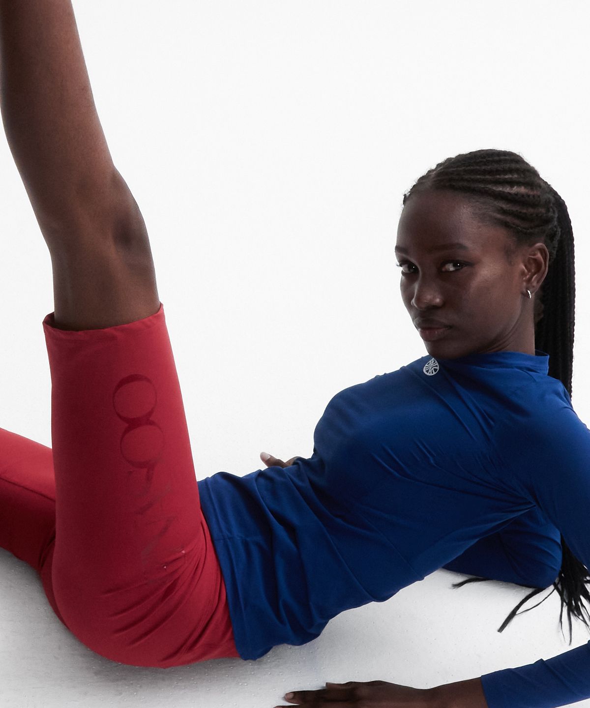 미나수(MENASOO) VENODE Small Track Logo Active Long Tshirts_Blue (Tight Fit)