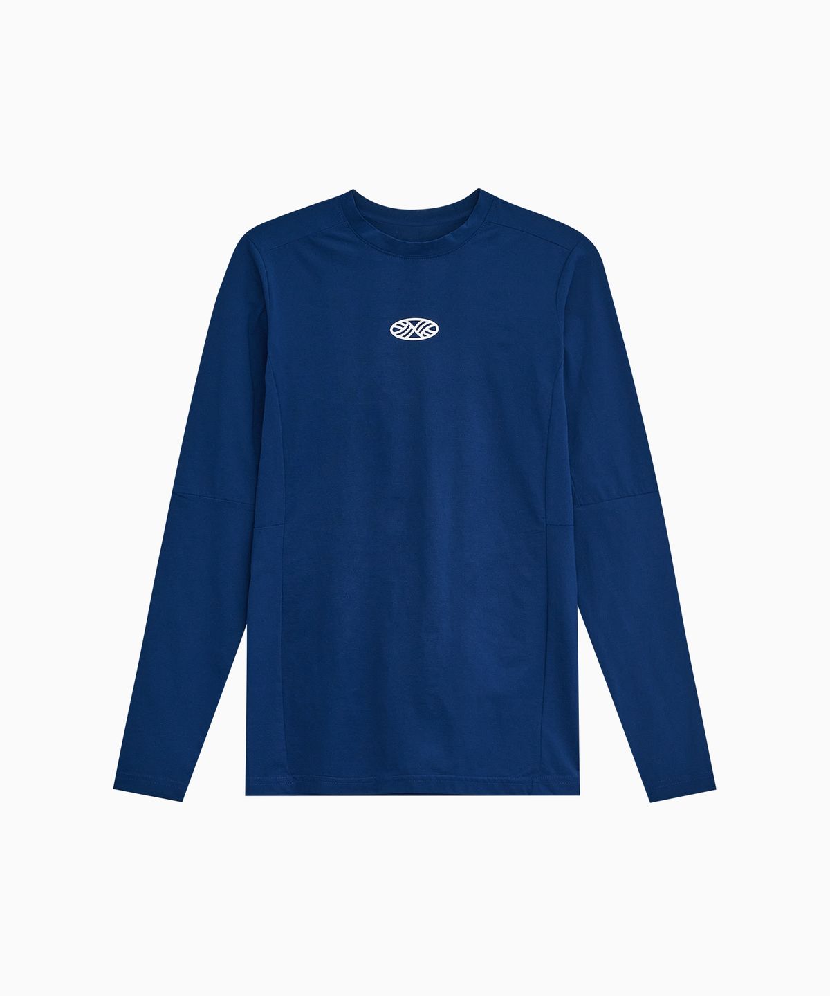 미나수(MENASOO) VENODE Small Track Logo Active Long Tshirts_Blue (Tight Fit)