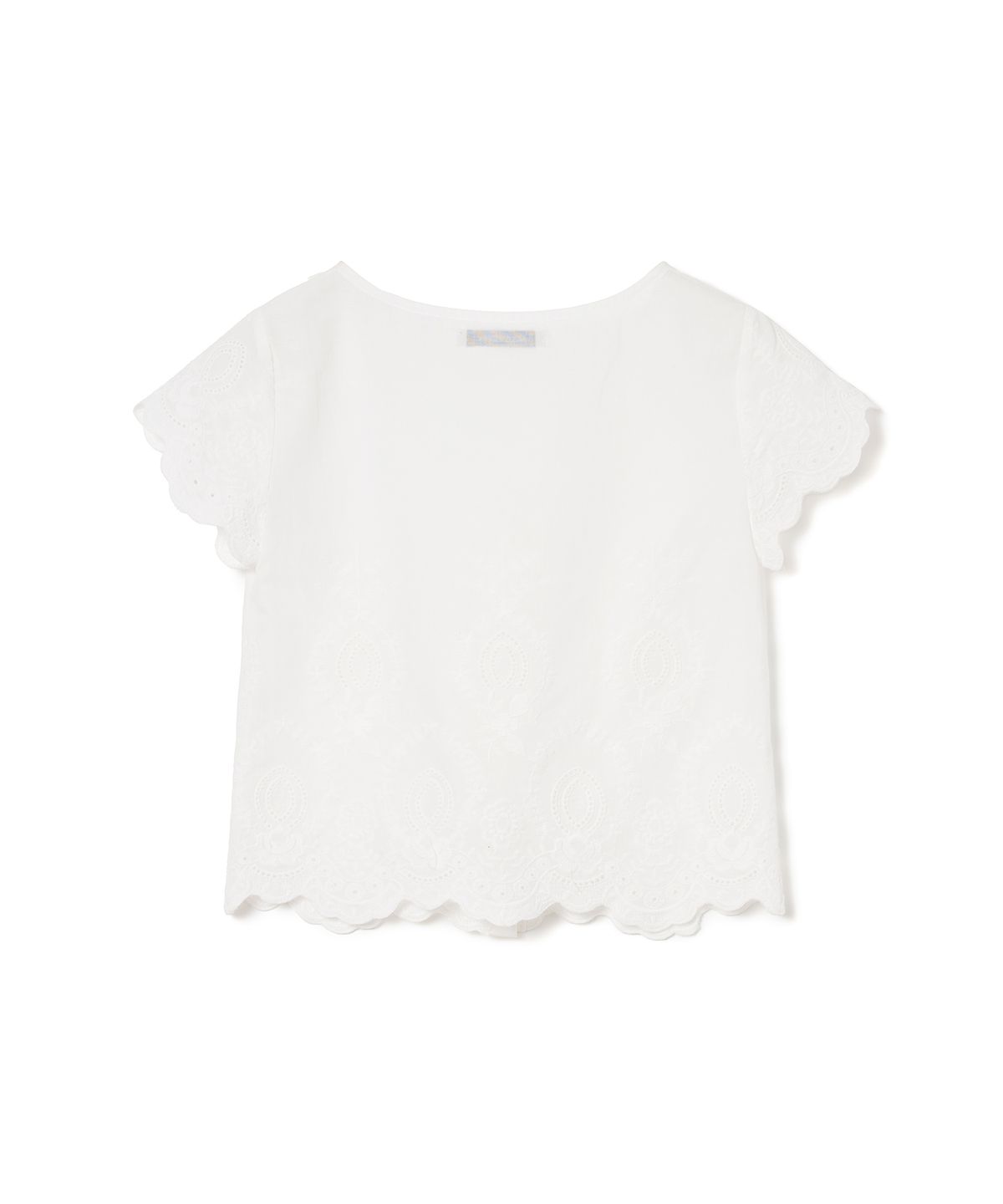 밀로 우먼(MILLO WOMEN) 스칼럽 레이스 블라우스 [화이트]