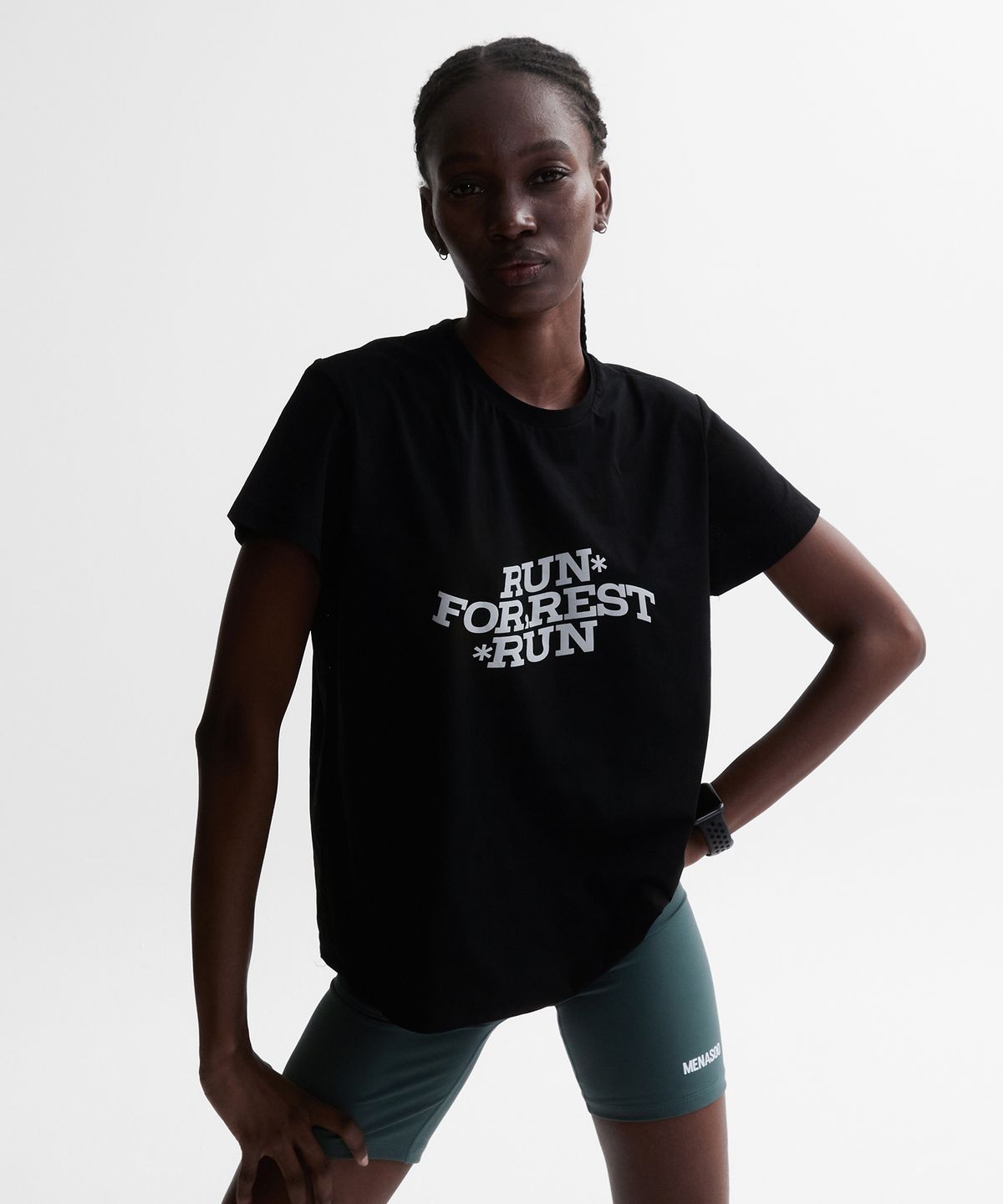 미나수(MENASOO) VENODE Run For Rest Run Active Tshirts_Black (Basic Fit)