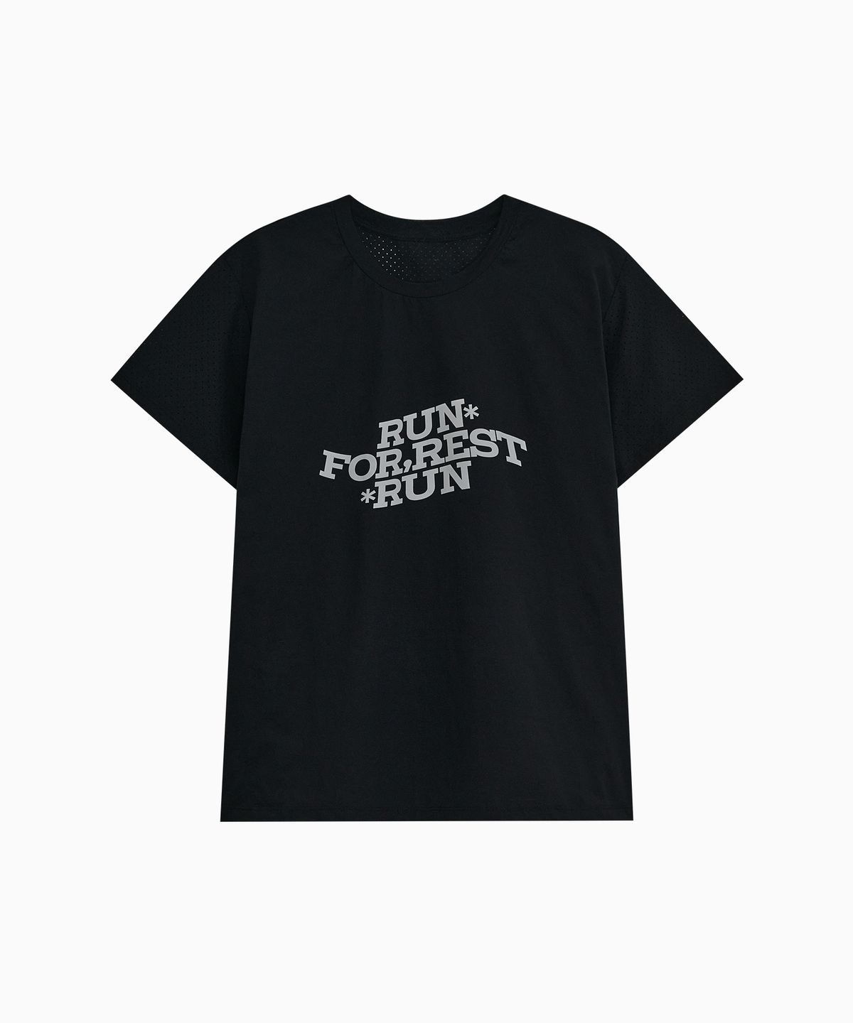 미나수(MENASOO) VENODE Run For Rest Run Active Tshirts_Black (Basic Fit)
