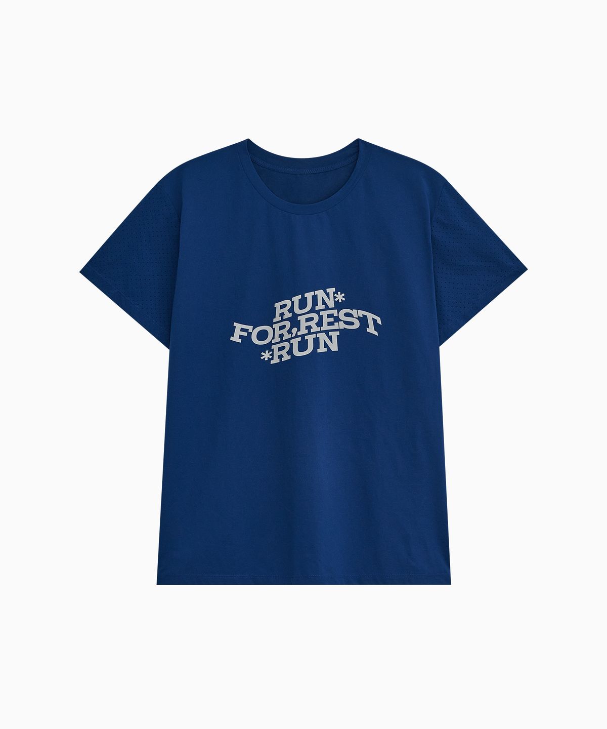 미나수(MENASOO) VENODE Run For Rest Run Active Tshirts_Blue (Basic Fit)
