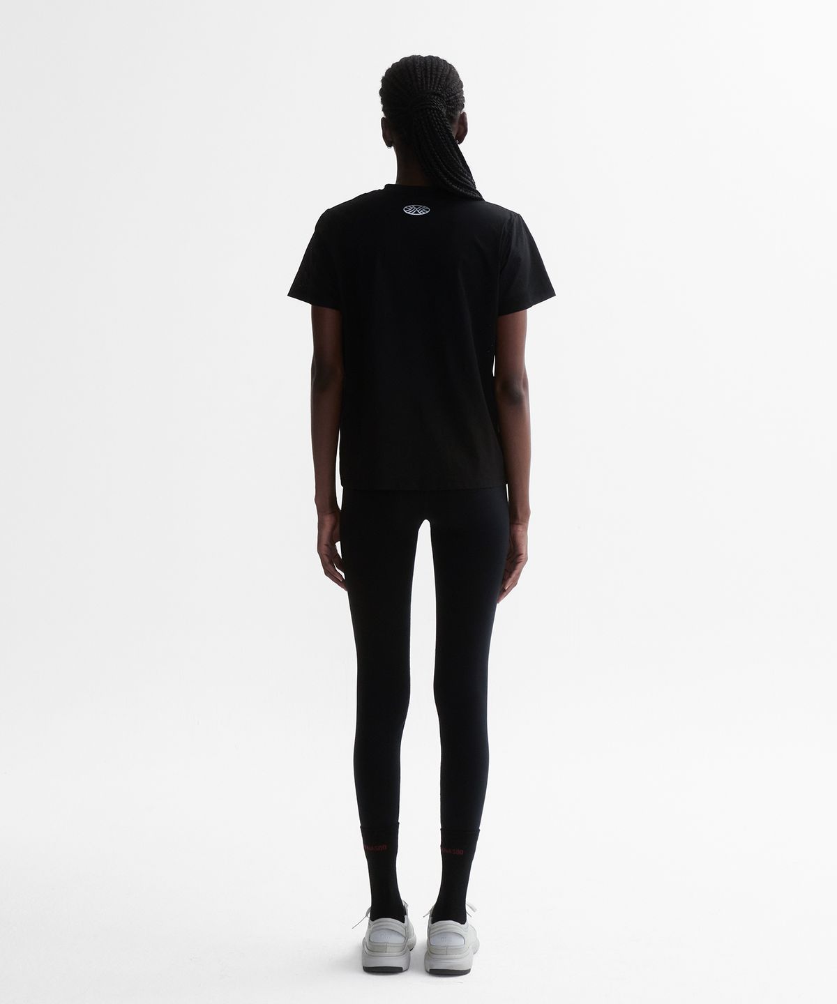 미나수(MENASOO) VENODE Three Track Logo Active Tshirts_Black (Basic Fit)