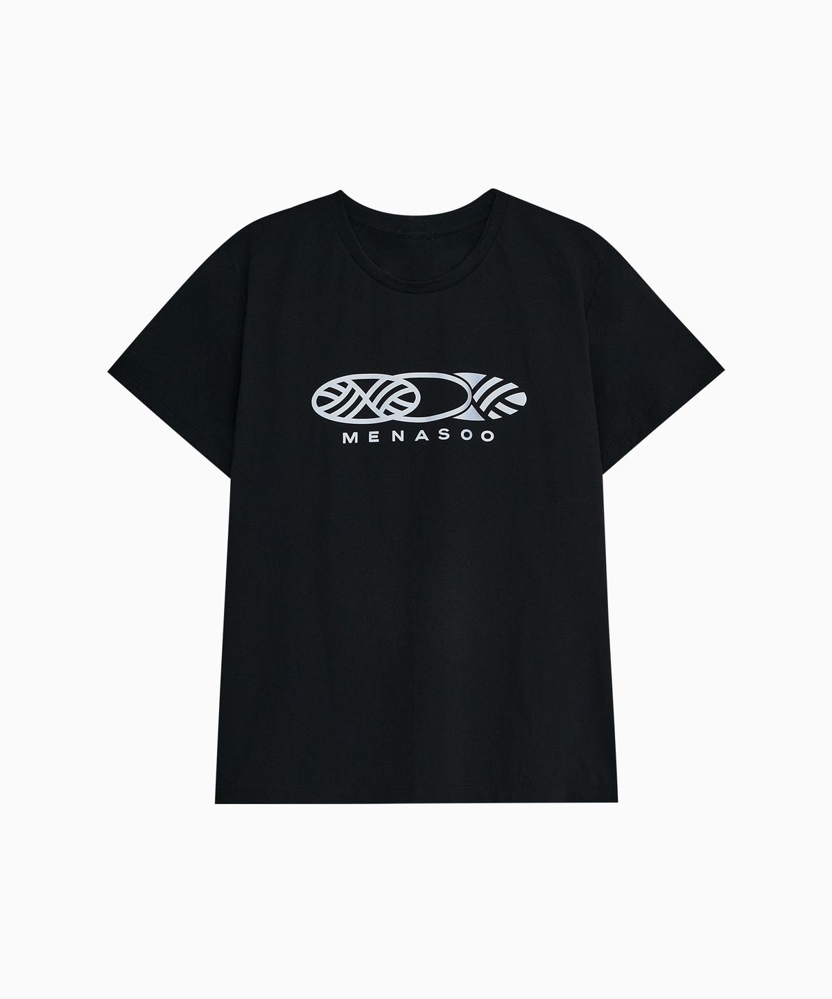 미나수(MENASOO) VENODE Three Track Logo Active Tshirts_Black (Basic Fit)