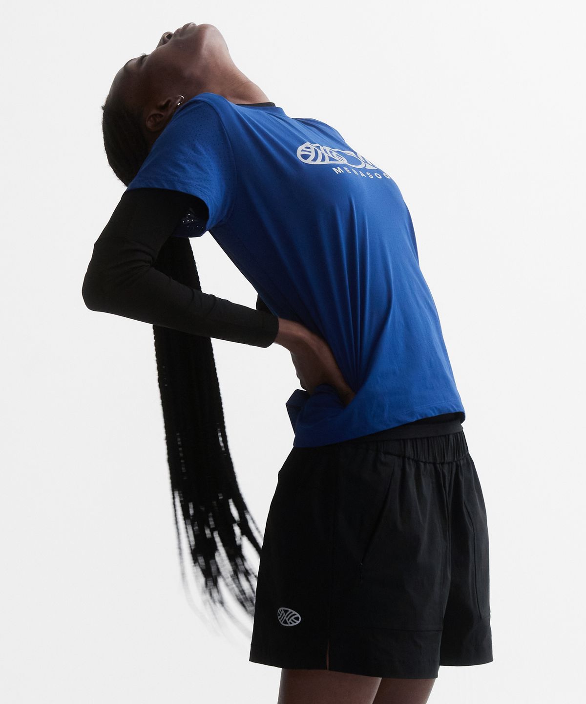 미나수(MENASOO) VENODE Three Track Logo Active Tshirts_Blue (Basic Fit)