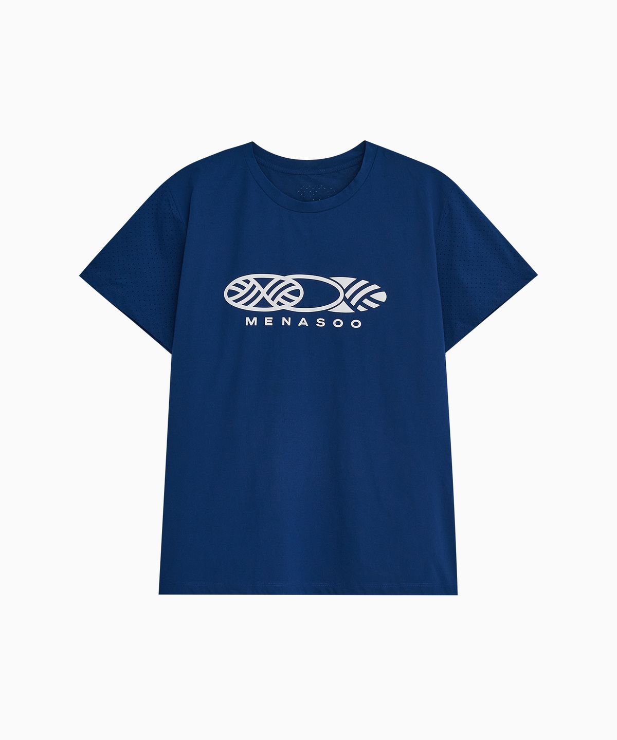 미나수(MENASOO) VENODE Three Track Logo Active Tshirts_Blue (Basic Fit)