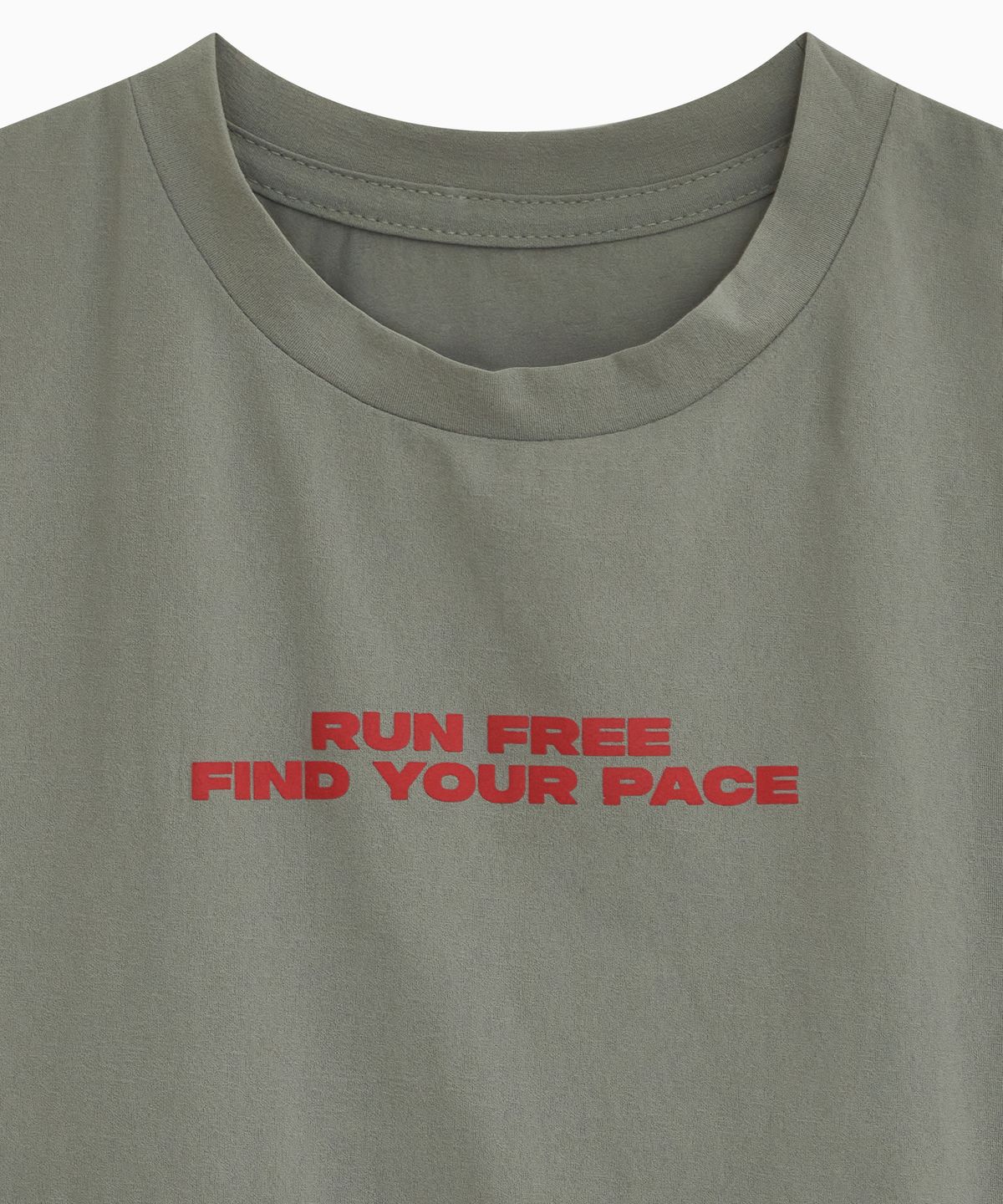 미나수(MENASOO) VENODE Runfree Crop Tshirts_Beige (Crop Fit)