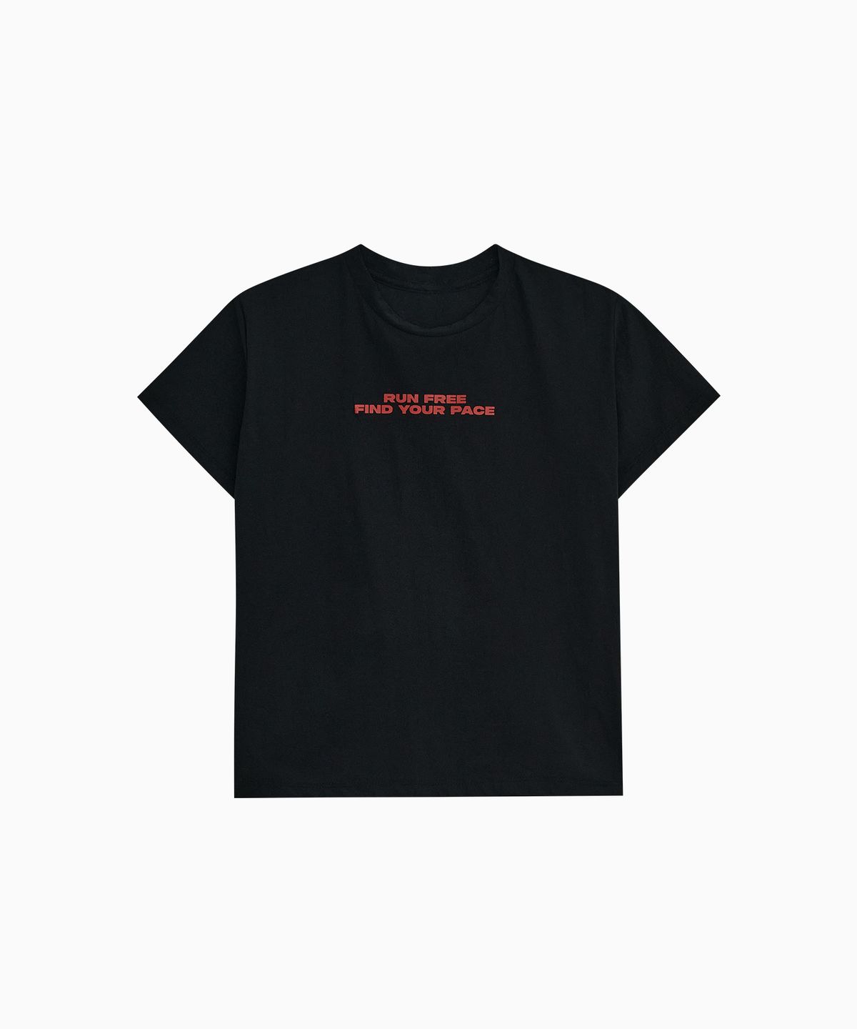 미나수(MENASOO) VENODE Runfree Crop Tshirts_Black (Crop Fit)