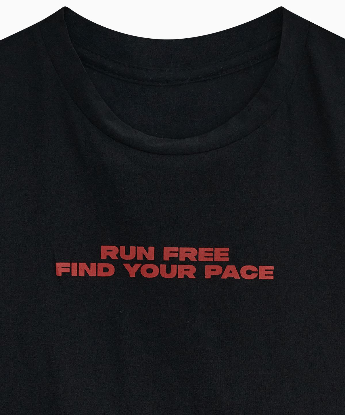 미나수(MENASOO) VENODE Runfree Crop Tshirts_Black (Crop Fit)