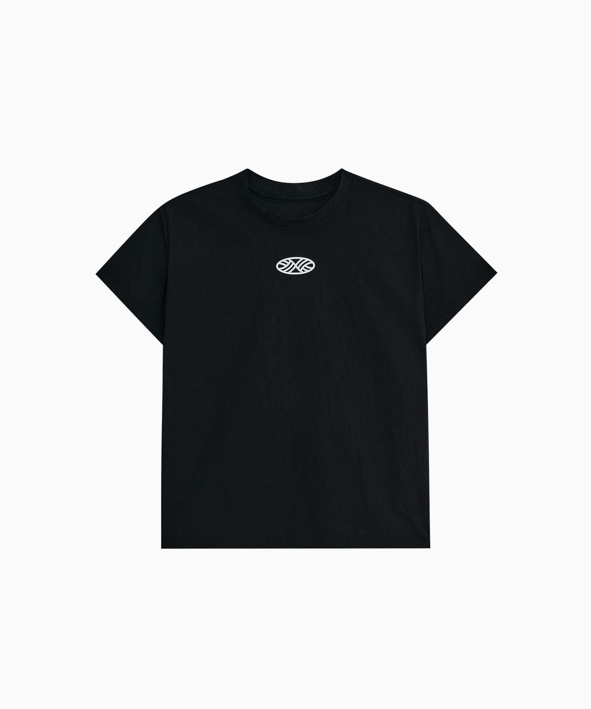 미나수(MENASOO) VENODE Small Track Logo Active Tshirts_Black (Crop Fit)