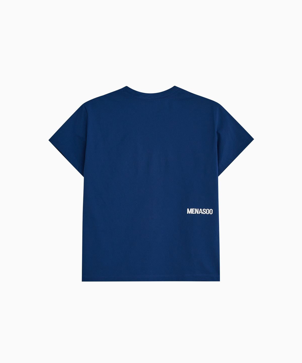 미나수(MENASOO) VENODE Small Track Logo Active Tshirts_Blue (Crop Fit)