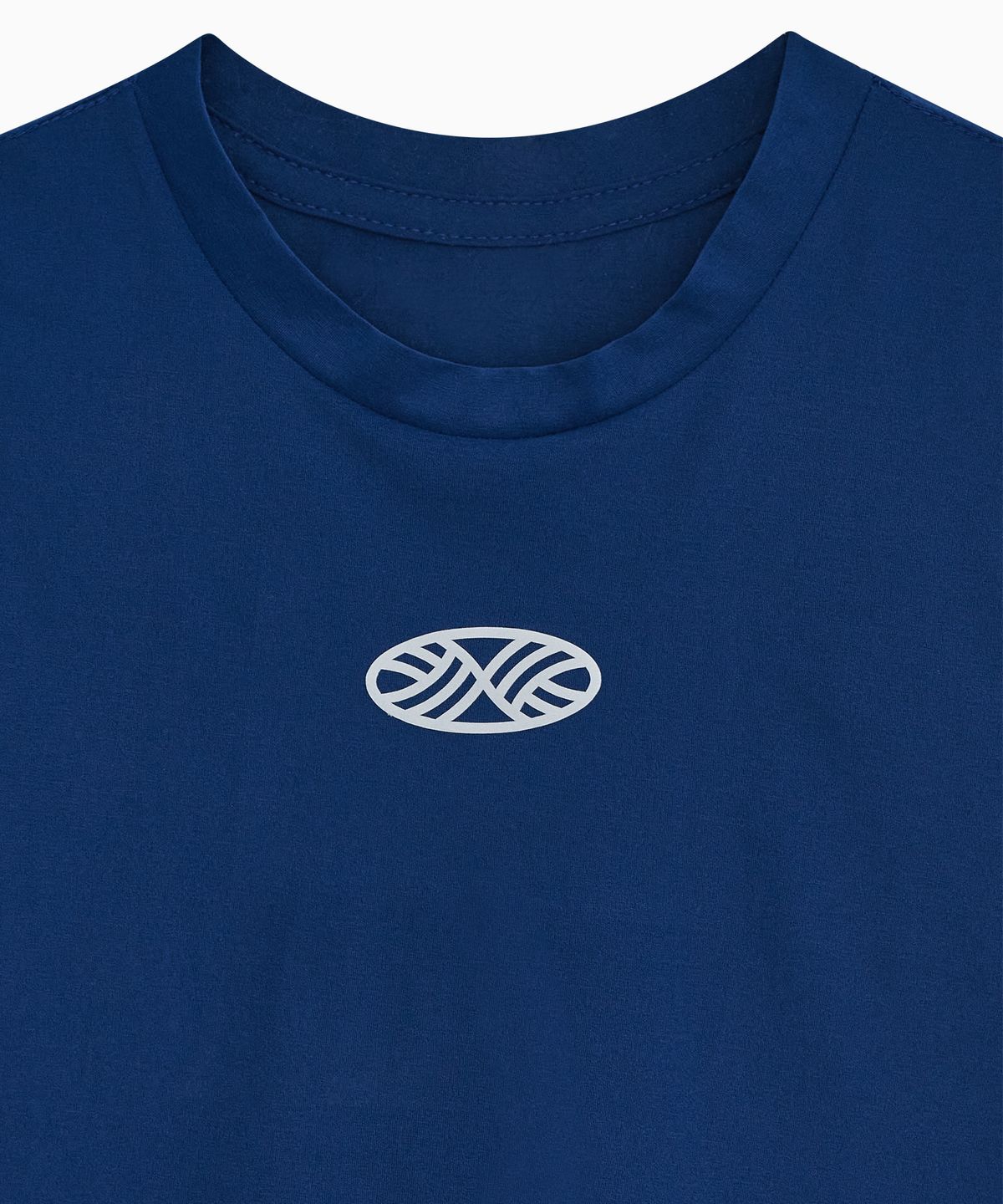 미나수(MENASOO) VENODE Small Track Logo Active Tshirts_Blue (Crop Fit)