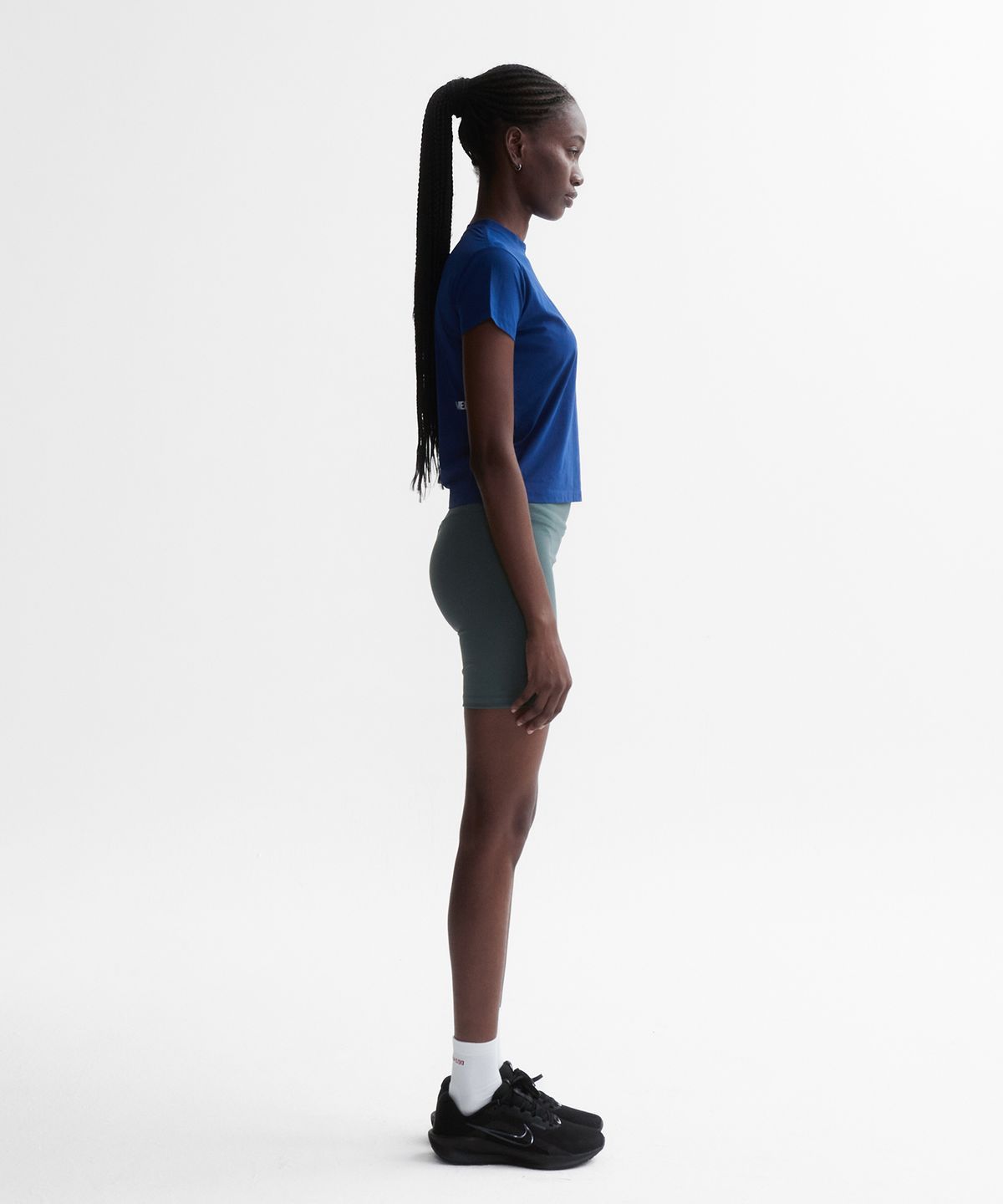 미나수(MENASOO) VENODE Small Track Logo Active Tshirts_Blue (Crop Fit)