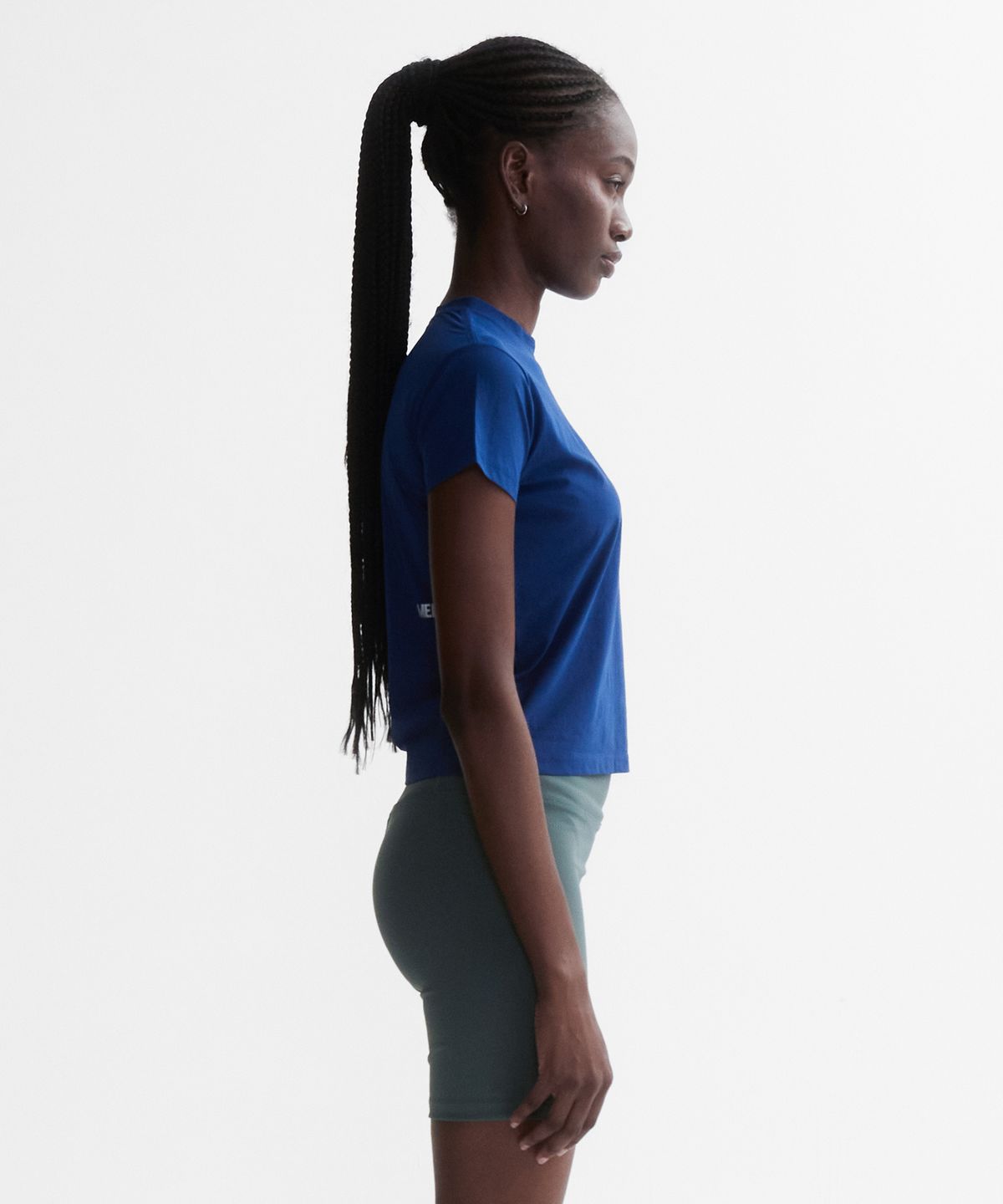 미나수(MENASOO) VENODE Small Track Logo Active Tshirts_Blue (Crop Fit)