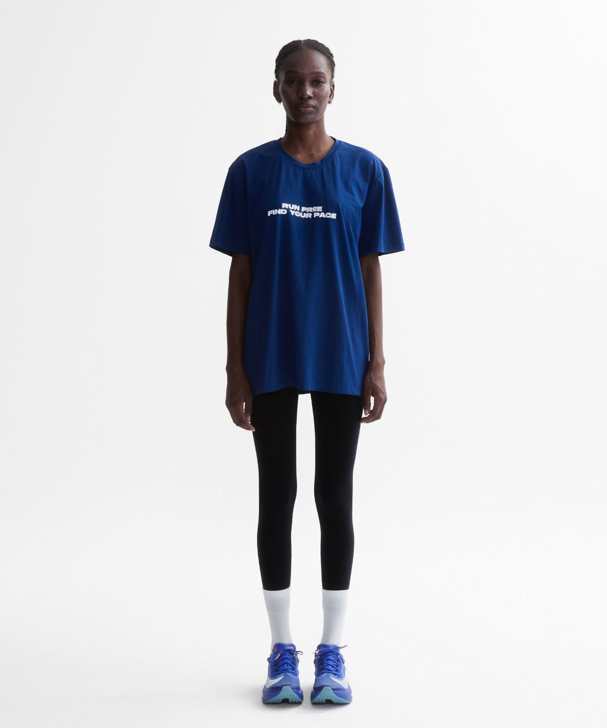 미나수(MENASOO) VENODE Runfree Tshirts_Blue (Over Fit)