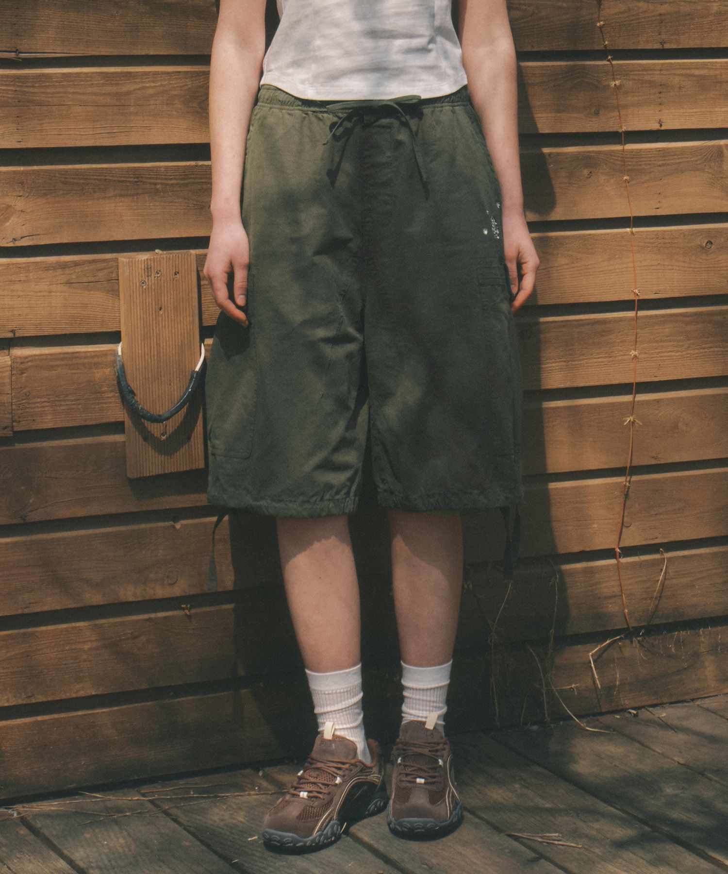 [CODEGRAPHY]★25SS★Washed embroidery artwork cargo pants MUSINSA | Codegraphy Washed embroidery artwork cargo pants_khaki